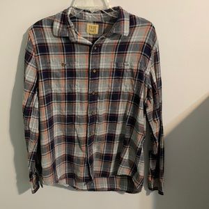 Blue orange and grey flannel !